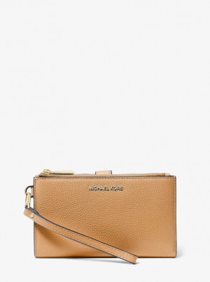 Michael Kors Adele Leather Smartphone Wallet Unterarmtasche-Taschen Damen Pale Peanut | RV6438170