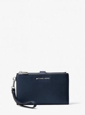 Michael Kors Adele Leather Smartphone Wallet Unterarmtasche-Taschen Damen Navy | IE2856319
