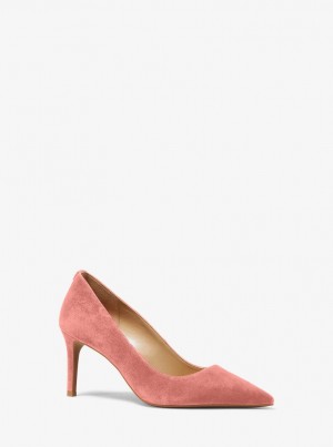 Michael Kors Alina Flex Suede Pump Pumps Damen Rosa | PQ5413780