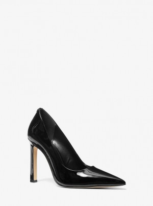Michael Kors Amara Patent Leather Pump Pumps Damen Schwarz | ZA1604592