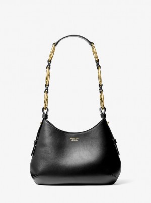 Michael Kors Bardot Mini Leather Hobo Shoulder Bag Schultertasche Damen Schwarz | XS0467531