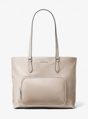 Michael Kors Cara Large Nylon Tote Bag Handtasche Damen Hellbraun | XD6285407