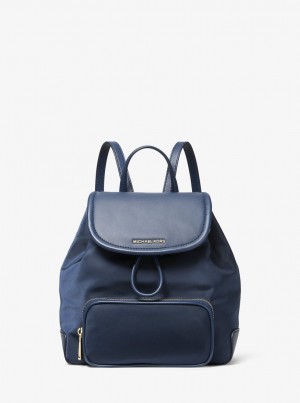 Michael Kors Cara Small Nylon Backpack Rucksäcke Damen Navy | MK6914523