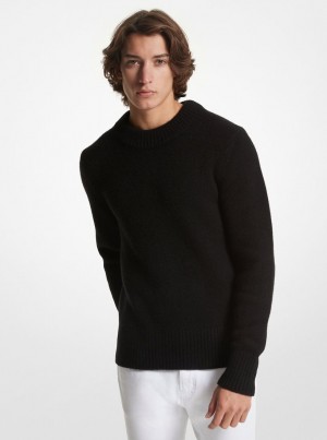 Michael Kors Cashmere Sweater T-shirts Herren Schwarz | XR1065984
