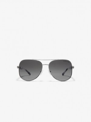 Michael Kors Chianti Sunglasses Sonnenbrille Herren Silber | SE0198732