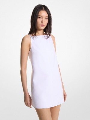 Michael Kors Cotton Blend Mini Dress Kleid Damen Weiß | KO1743598