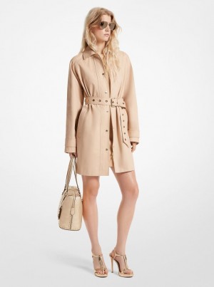 Michael Kors Cotton Twill Trench Coat Jacken Damen Buff | VD6751980