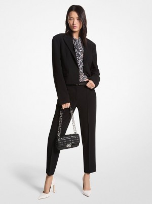 Michael Kors Crepe Pants Hose Damen Schwarz | EC8403571