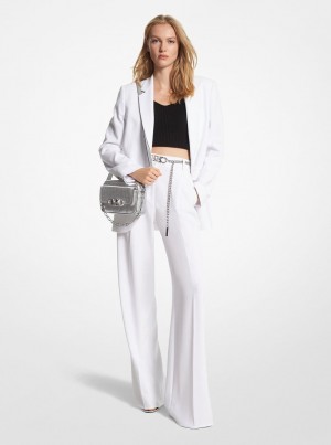 Michael Kors Crepe Wide-Leg Pants Hose Damen Weiß | DK0532987