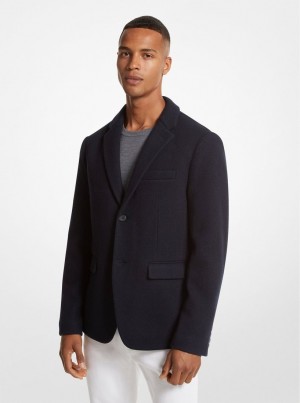 Michael Kors Double Face Wool Blend Blazer Jacken Herren Midnight | WA5904163