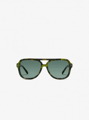 Michael Kors Durango Sunglasses Sonnenbrille Damen Grün | UG7123590