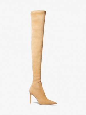 Michael Kors Elle Suede Boot Stiefel Damen Braun | SH2980674