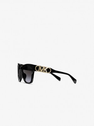 Michael Kors Empire Square Sunglasses Sonnenbrille Damen Schwarz | DK3250647