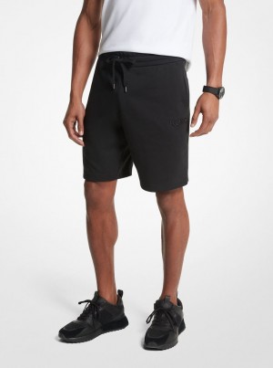 Michael Kors French Terry Cotton Blend Shorts Kurze Hose Herren Schwarz | NK7261308