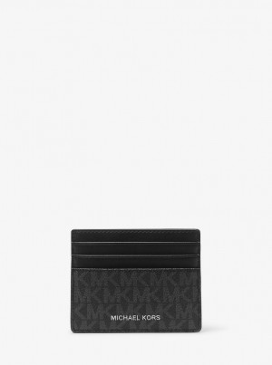 Michael Kors Greyson Logo Tall Card Case Kartenhülle Herren Schwarz | TH6052789