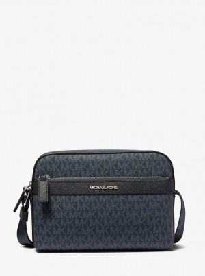 Michael Kors Hudson Logo Utility Crossbody Bag Umhängetasche Herren Admrl/Plblue | UP2981463
