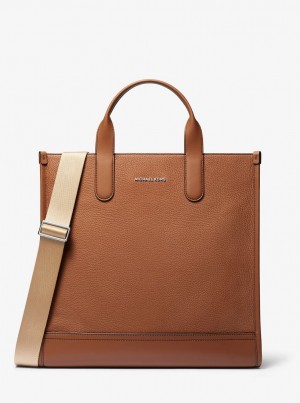 Michael Kors Hudson Pebbled Leather Tote Bag Duffle Tasche Herren Luggage | XK1274690