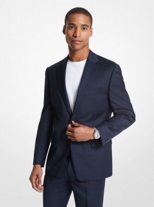 Michael Kors Kaplan Wool Blend Sportscoat Jacken Herren Navy | FG4596871