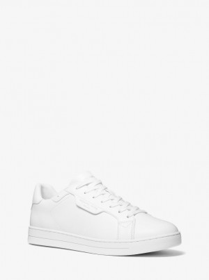 Michael Kors Keating Leather Sneaker Sneakers Herren Weiß | GD5364190