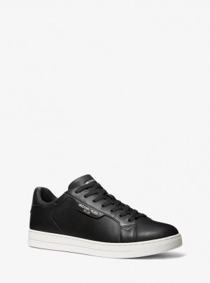 Michael Kors Keating Leather Sneaker Sneakers Herren Schwarz | JV0587921