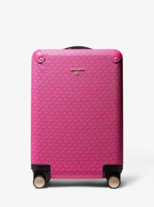 Michael Kors Logo Suitcase Duffle Tasche Damen Wild Berry | VC6510249