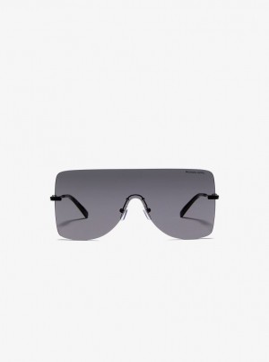 Michael Kors London Sunglasses Sonnenbrille Damen Schwarz | YF3276514