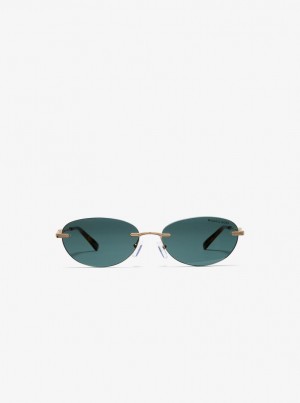 Michael Kors Manchester Sunglasses Sonnenbrille Damen Grün | YX8306471