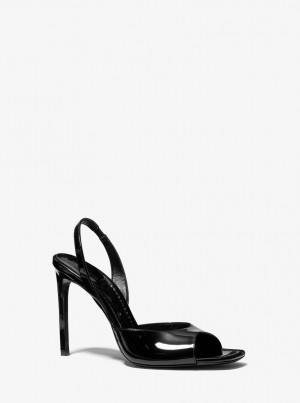 Michael Kors Marisa Patent Leather Sandal Sandalen Damen Schwarz | JB2136045