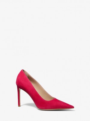 Michael Kors Martine Suede Pump Hohe Schuhe Damen Fuschia | UG7402385