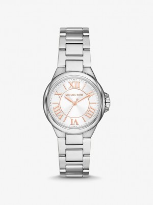 Michael Kors Mini Camille Silver-Tone Watch Silver-tone Damen Silber | EF0612543