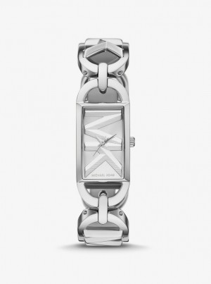 Michael Kors Mini Empire Silver-Tone Watch Silver-tone Damen Silber | SK7964035