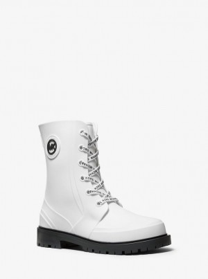Michael Kors Montaigne PVC Rain Boot Stiefel Damen Weiß | PJ1325086