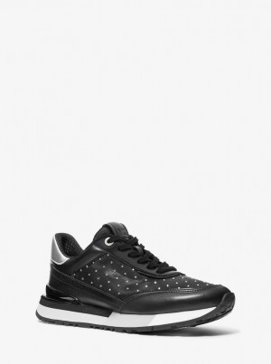 Michael Kors Nova Embellished Mesh Trainer Sneakers Damen Schwarz | XA5287931