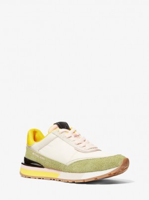Michael Kors Nova Suede and Nylon Trainer Sneakers Damen Smky Rse Mlt | VP0693127