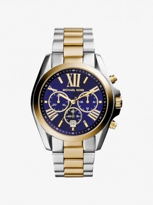 Michael Kors Oversized Bradshaw Two-Tone Watch Two-tone Damen Two Tone | VJ1045329