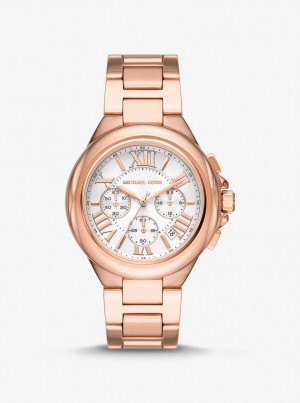 Michael Kors Oversized Camille Rose Gold-Tone Watch Gold-tone Damen Rosa Gold | GH4192870