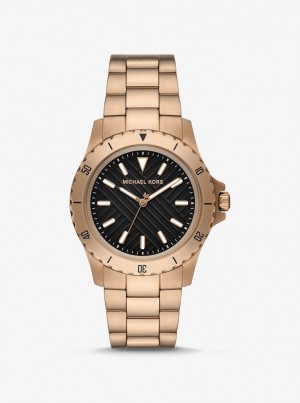 Michael Kors Oversized Everest Beige Gold-Tone Watch Gold-tone Herren Husk | NQ7938540
