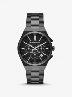 Michael Kors Oversized Lennox Black-Tone Watch Black-tone Herren Schwarz | FD6947153