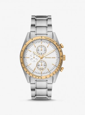 Michael Kors Oversized Warren Two-Tone Watch Two-tone Herren Two Tone | RI7894621