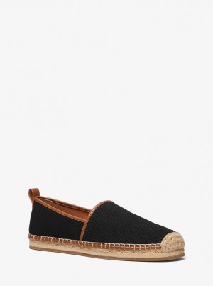 Michael Kors Owen Cotton Canvas Espadrille Espadrilles Herren Schwarz | TV0381762