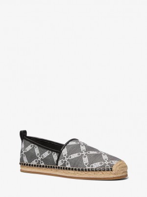 Michael Kors Owen Empire Logo Jacquard Espadrille Espadrilles Herren Schwarz | JV6310728