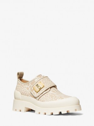 Michael Kors Padma Animal Jacquard Loafer Flache Schuhe Damen Braun | OC2945078