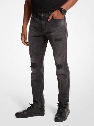 Michael Kors Parker Distressed Stretch-Denim Jeans Hose Herren Adderly | EA1602853