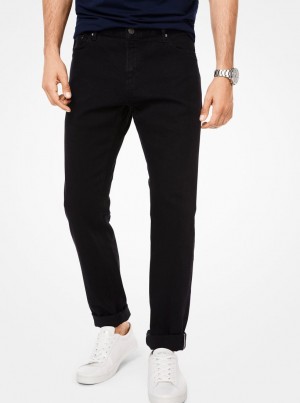 Michael Kors Parker Slim-Fit Stretch-Selvedge Jeans Hose Herren Schwarz | VP5348761