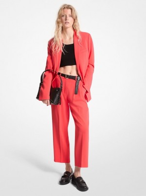 Michael Kors Pleated Crepe Pants Hose Damen Koralle | CV8195326
