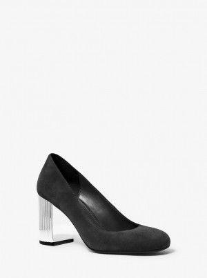 Michael Kors Porter Flex Suede Pump Pumps Damen Schwarz | EN4529830
