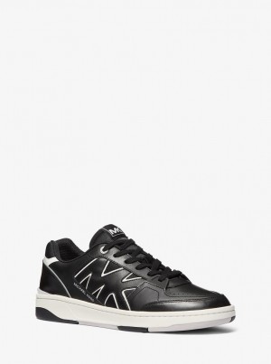 Michael Kors Rebel Leather Sneaker Sneakers Herren Schwarz | PK3027985