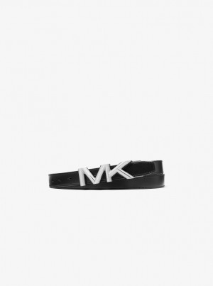 Michael Kors Reversible Leather Belt Gürtel Herren Schwarz | TX3906258
