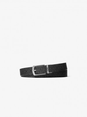 Michael Kors Reversible Signature Logo Belt Gürtel Herren Schwarz | ZR1239064