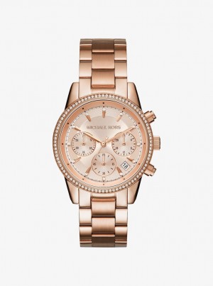 Michael Kors Ritz Rose Gold-Tone Watch Gold-tone Damen Rosa Gold | BT6207415